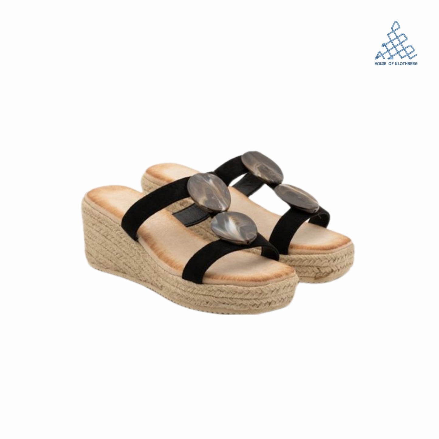 Noir Luxe Vegan Wedges