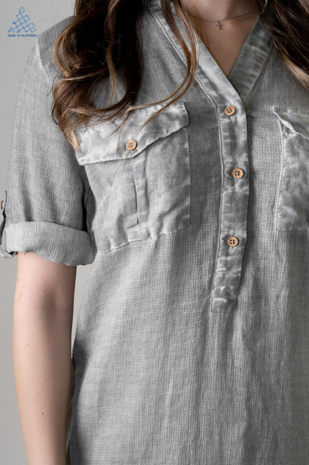 Grey Luxe Shirt Dress