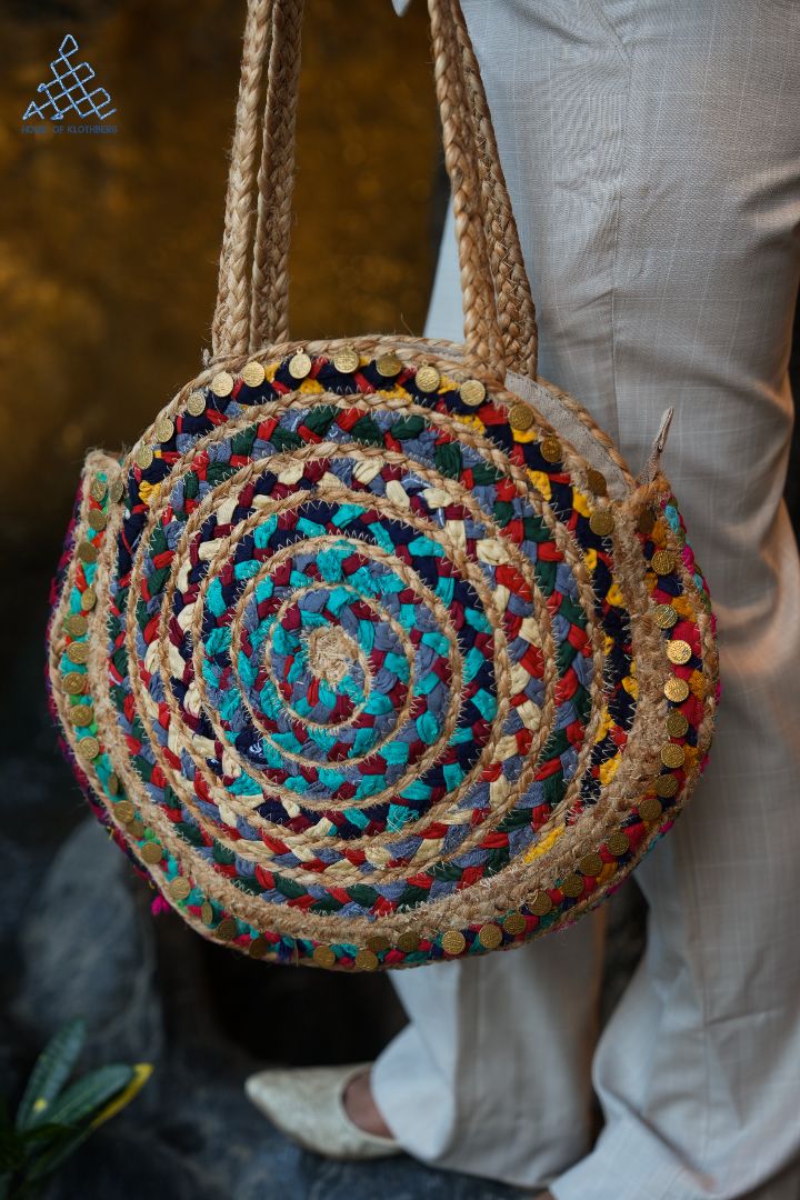 Aurora Circular Jute Handbag