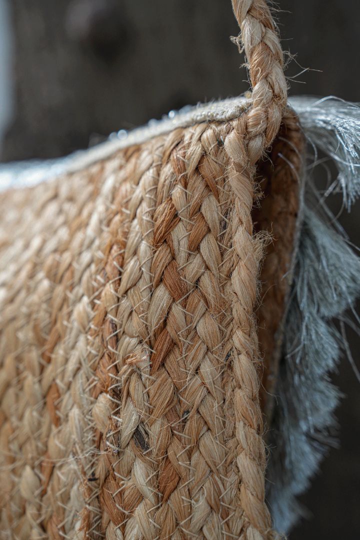 Silver Cascade Jute Sling Bag