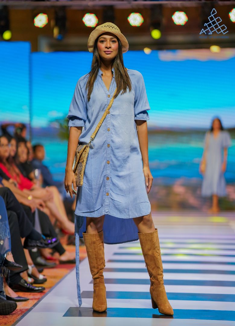 Celeste High-Low Tencel Midi Dress