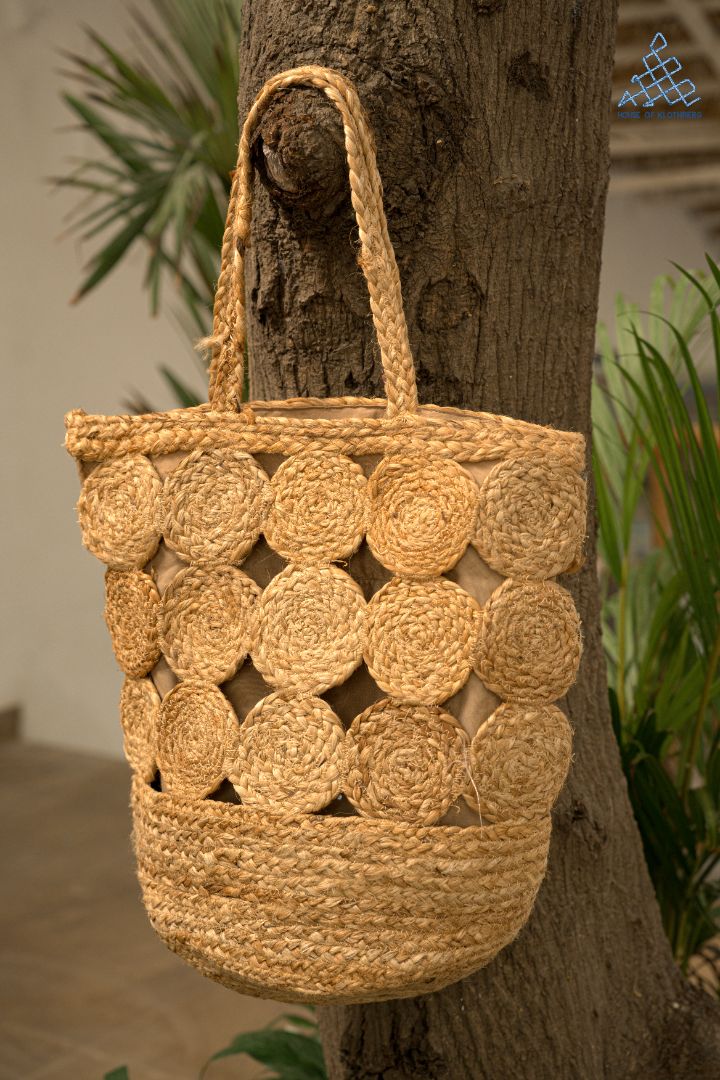 Radiant Circle Jute Tote